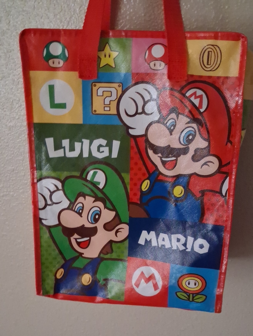 Nintendo Mario & Luigi Party Gift Tote - Red, Green, Blue